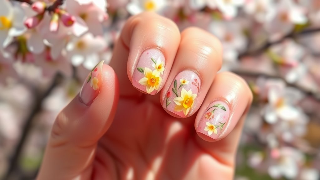 spring floral nail designs