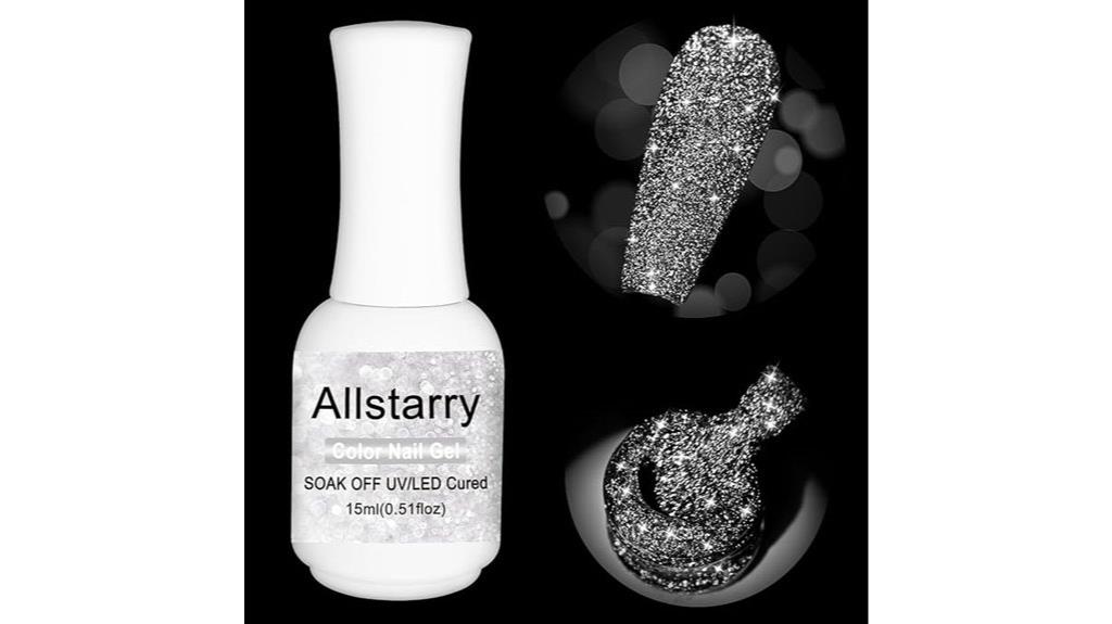 starry glitter gel polish