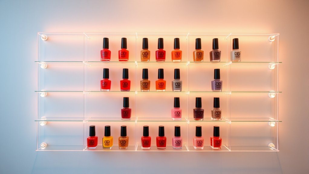 stylish wall mount acrylic racks