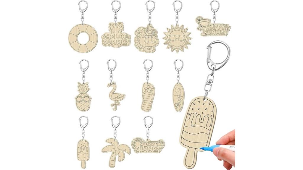 summer craft keychain set