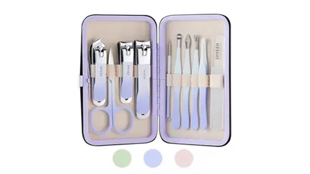ten piece steel manicure kit