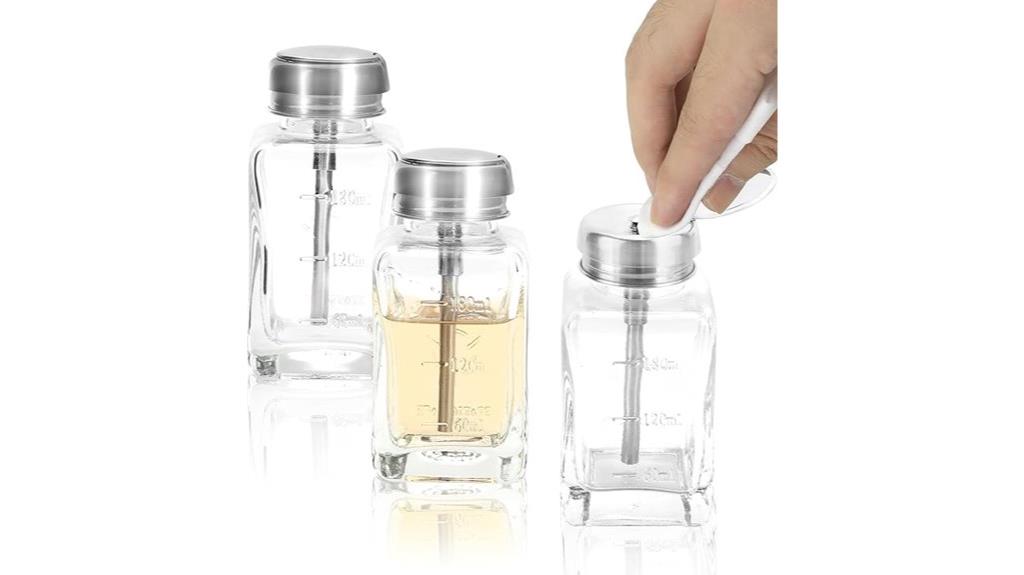 three 6 oz refill bottles