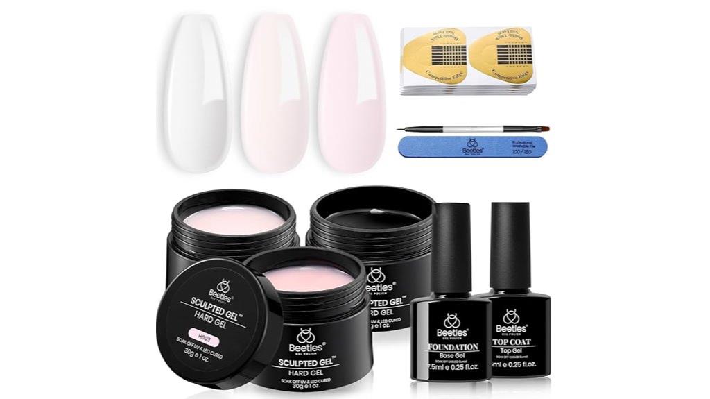 three color gel nail kit