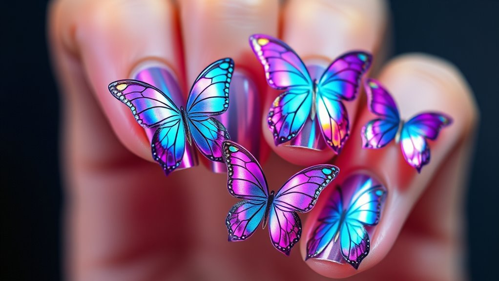 top 15 holographic butterfly nail stickers