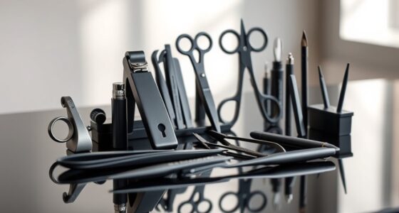 top black steel manicure sets