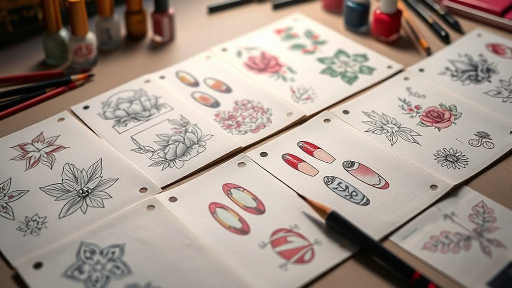 top nail art sketch pads