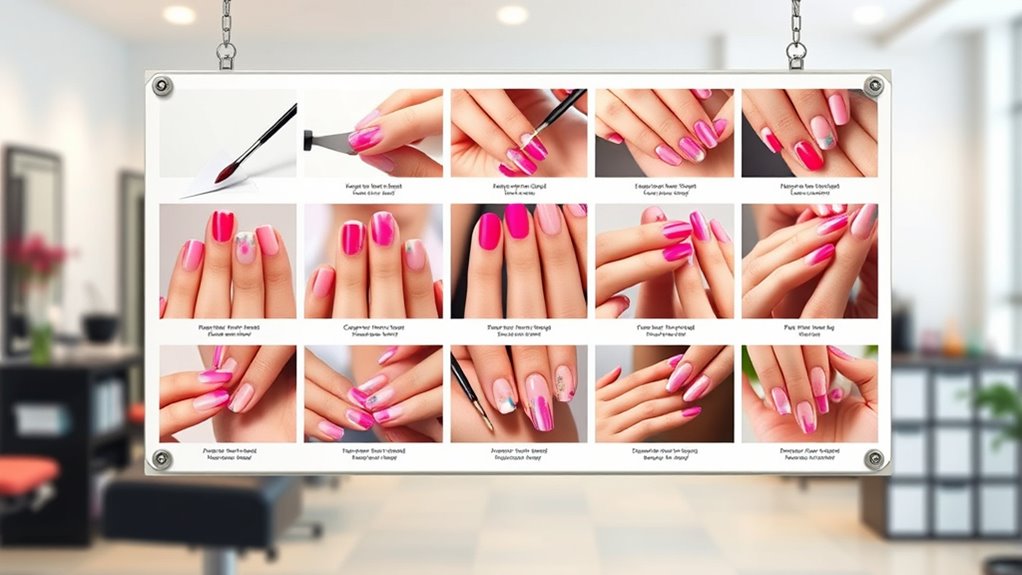 top nail art wall charts