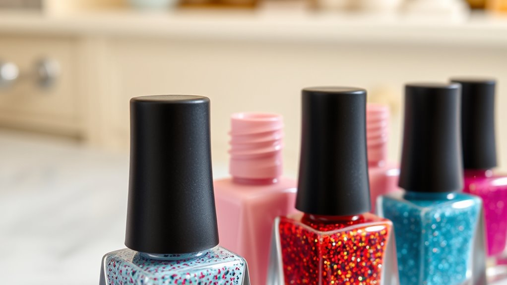 top peel off glitter coats