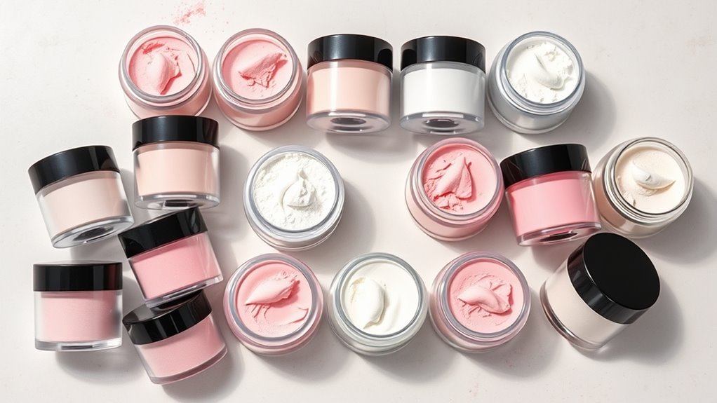 top pink white acrylic kits