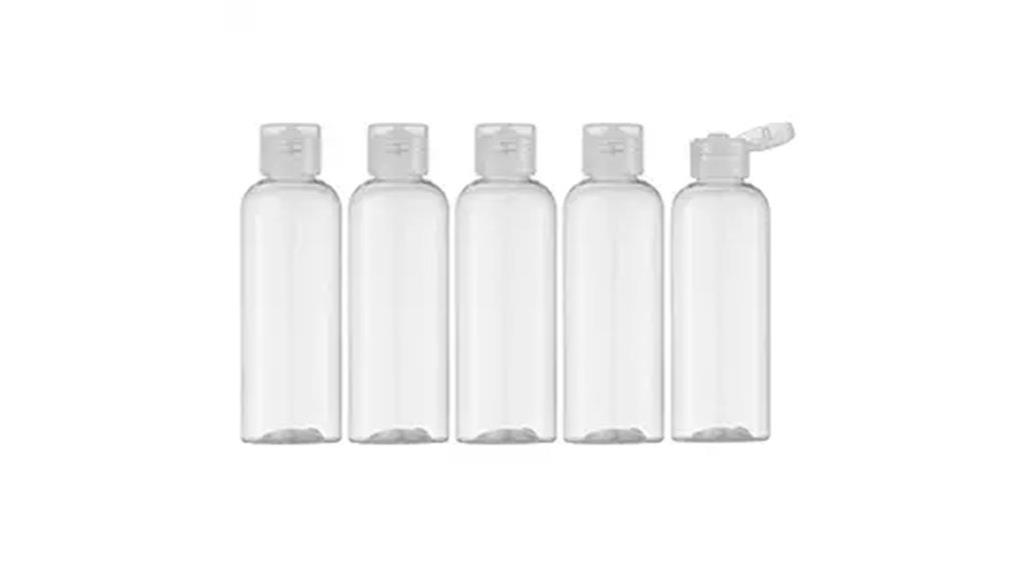 travel bottles with flip caps