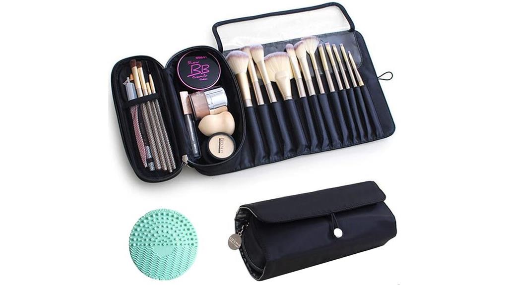travel makeup brush organizer