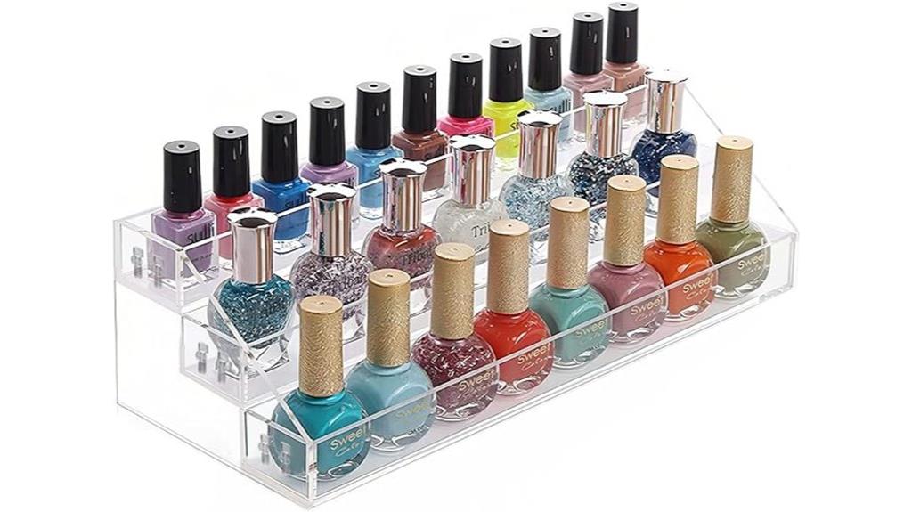 triple layer acrylic polish holder