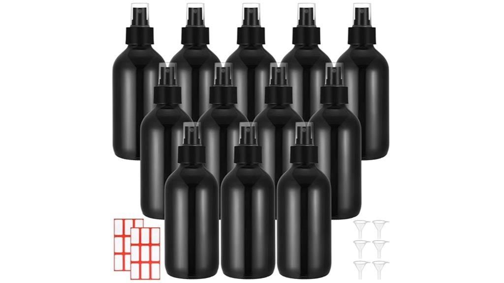 twelve 8oz glass bottles