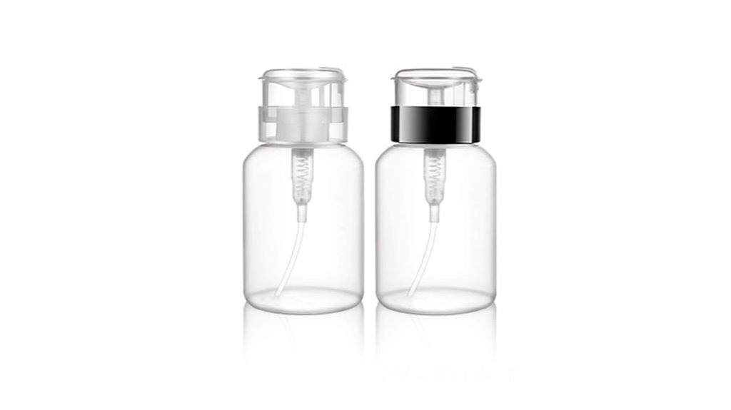 two 200ml pump bottles