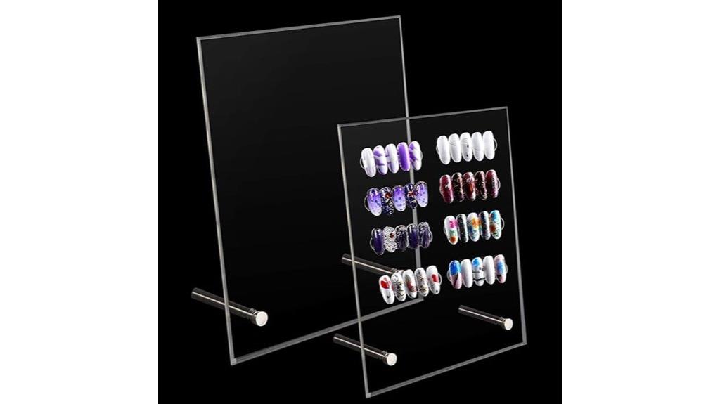 two nail art display boards