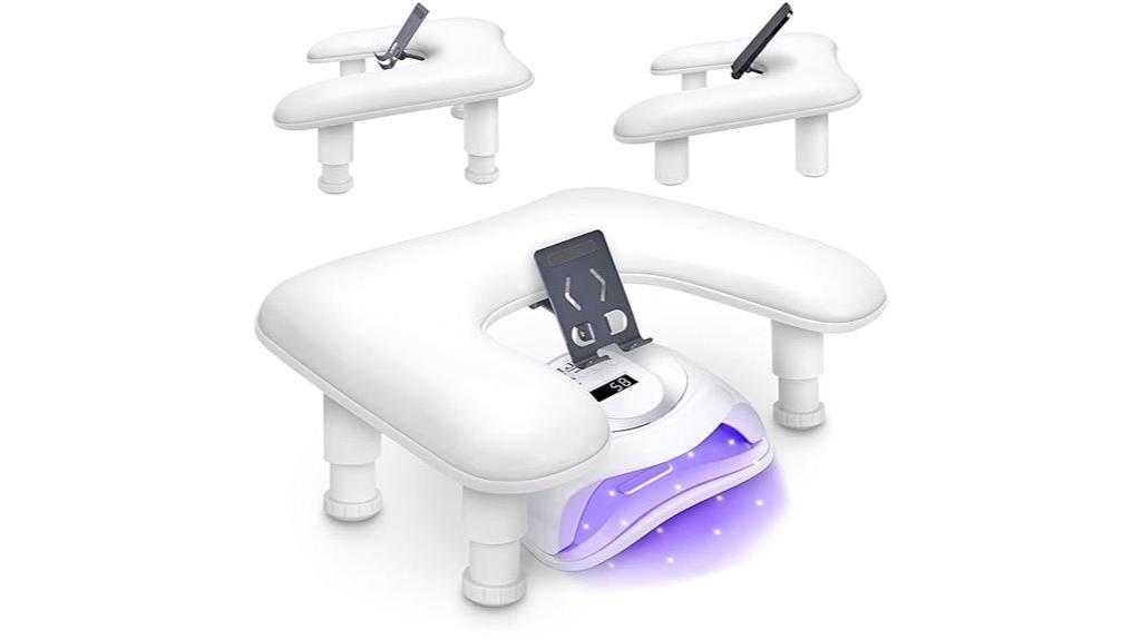 u shaped armrest with rotating holder