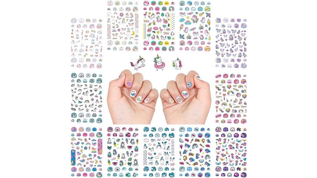 unicorn nail stickers kids