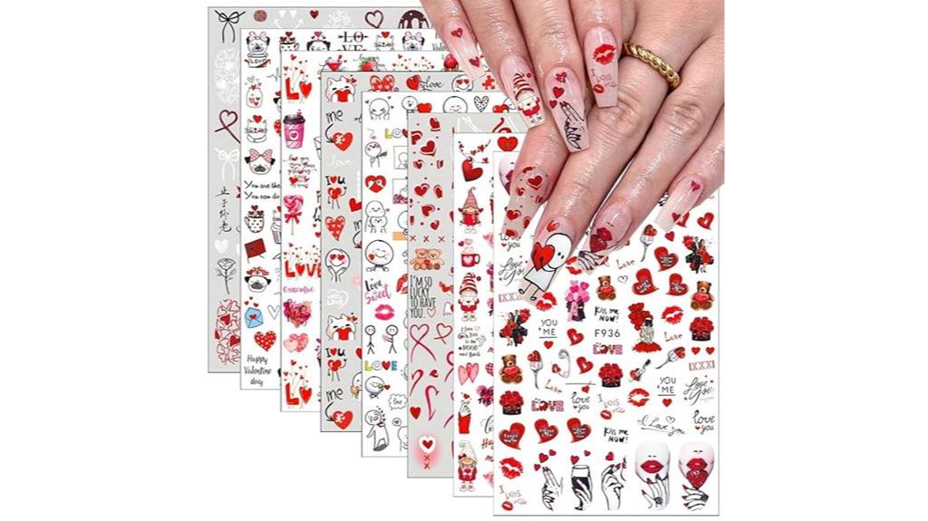 valentine s day nail stickers