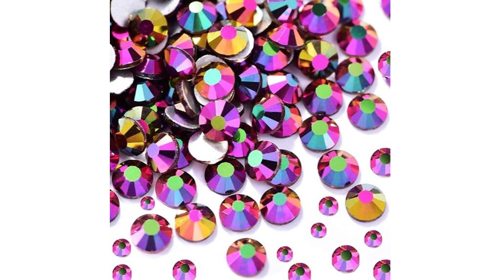 variety of rhinestone sizes