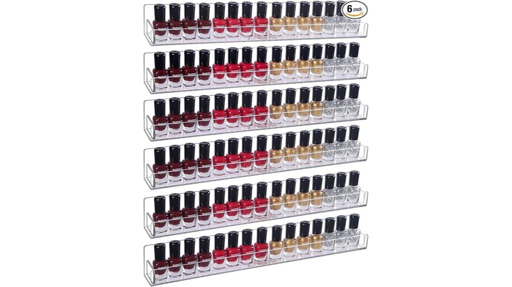 wall mounted acrylic nail organizer