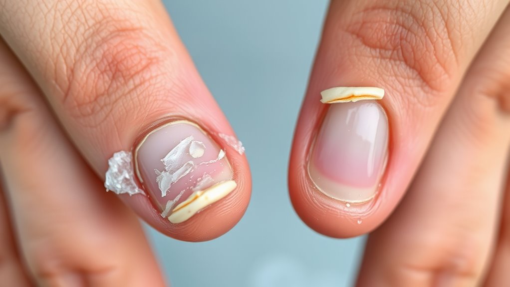 water damage causes nail changes