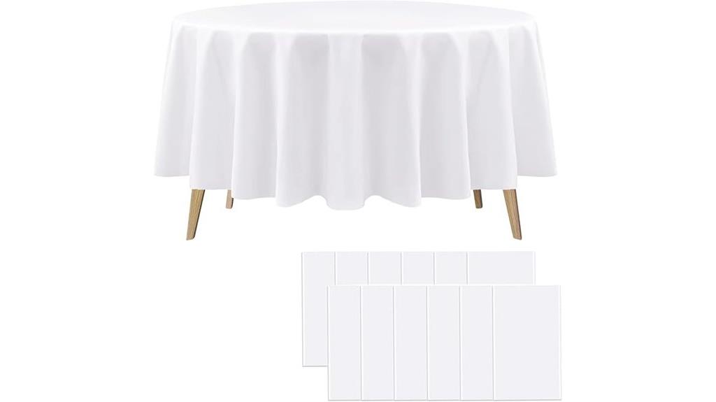 white 12 pack table covers