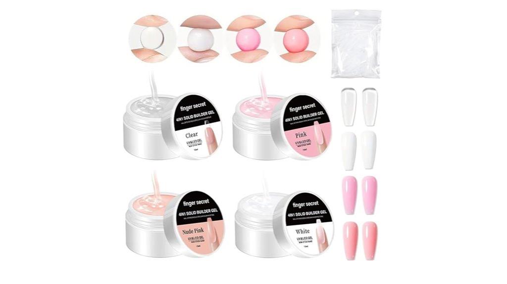 white nude nail extension kit