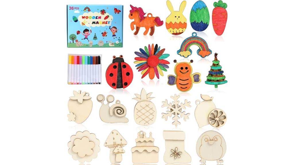 wooden magnet craft kit