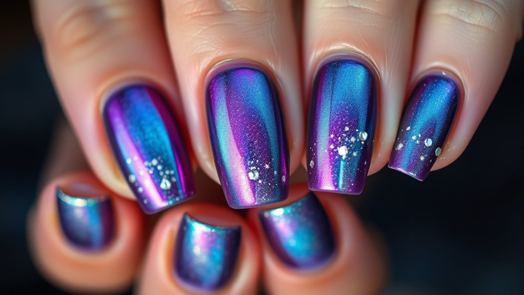 add metallic shimmer accents