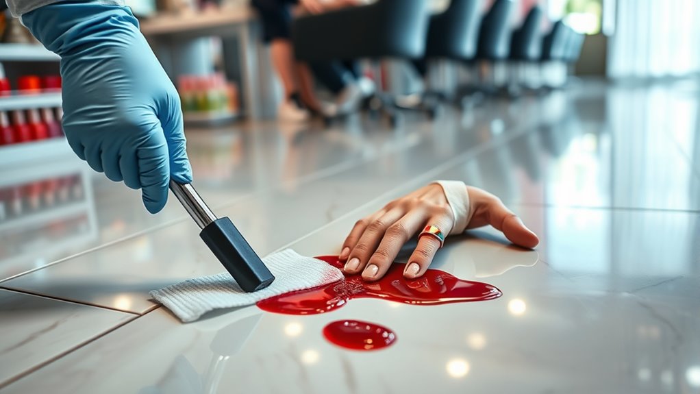 blood spill safety procedures