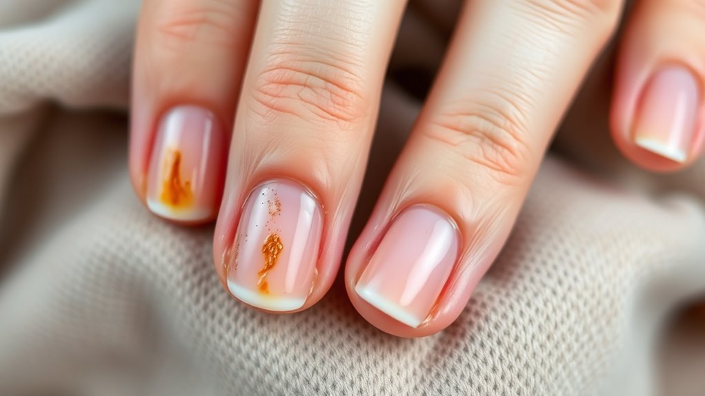 causes of nail discoloration