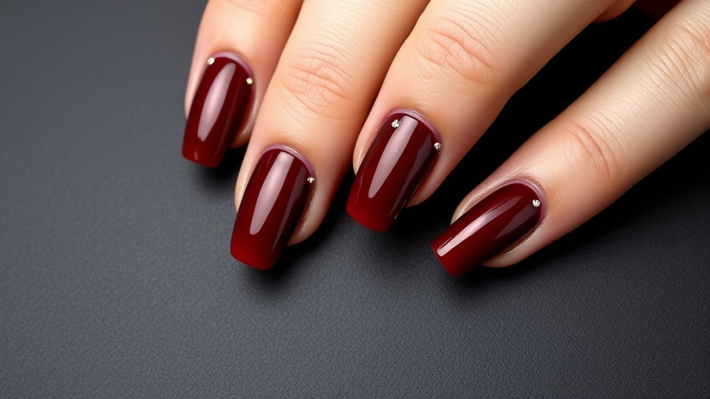 cherry red nail art accents