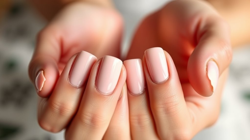 clean dry buff nails