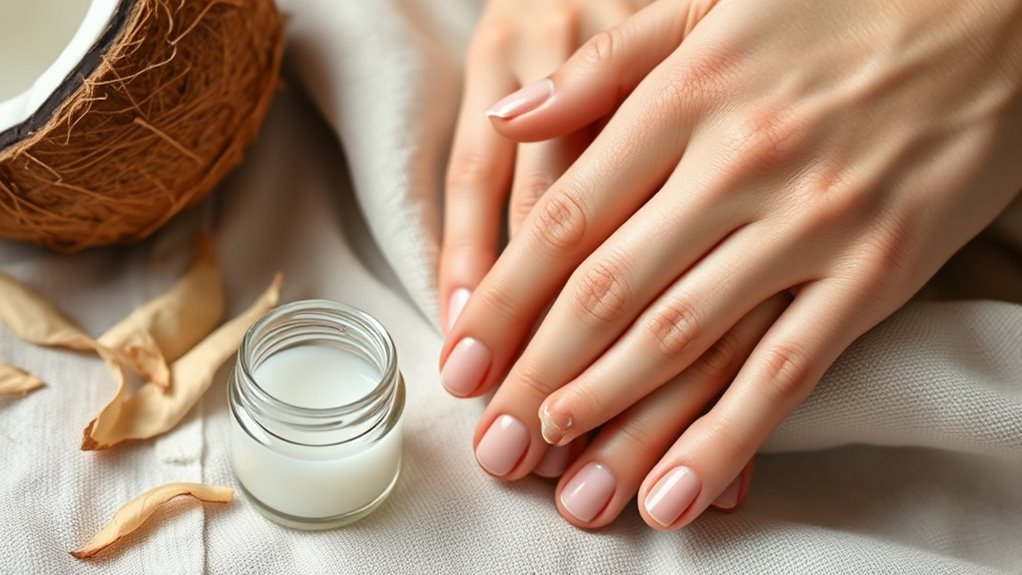 coconut oil enhances nail resilience