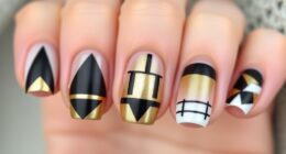 contemporary geometric nail designs
