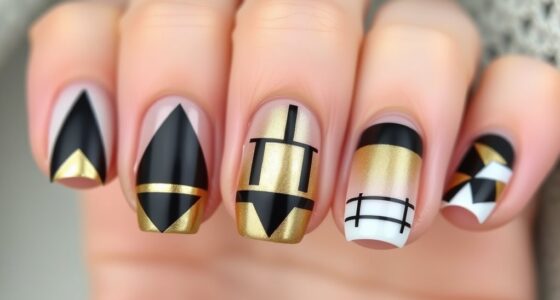 contemporary geometric nail designs