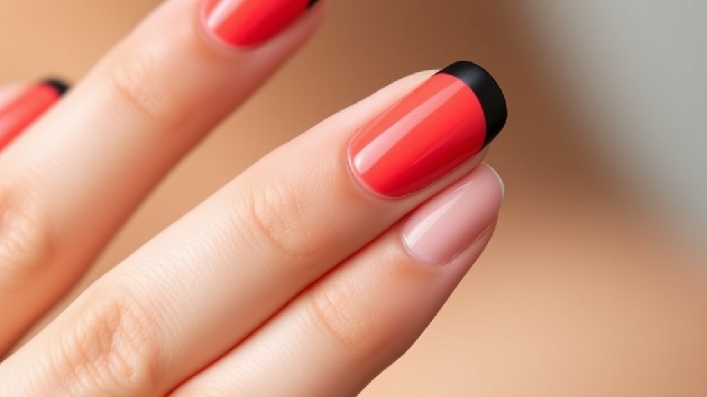 contrasting color nail art