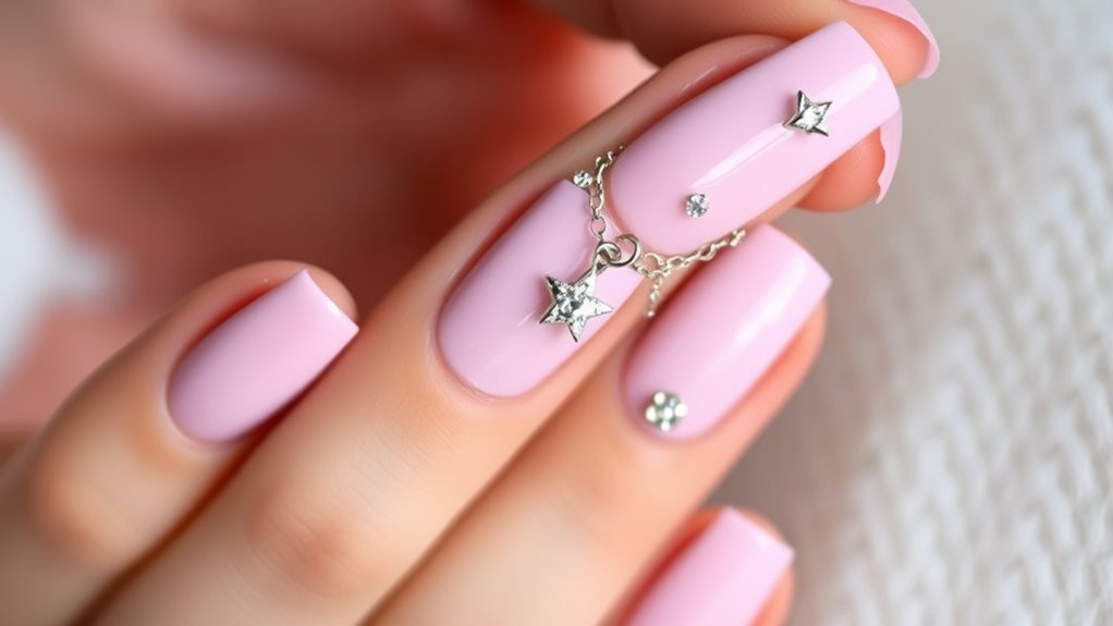 creative nail charm styling