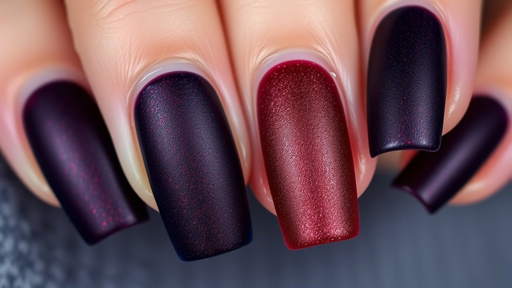 creative velvet nail designs