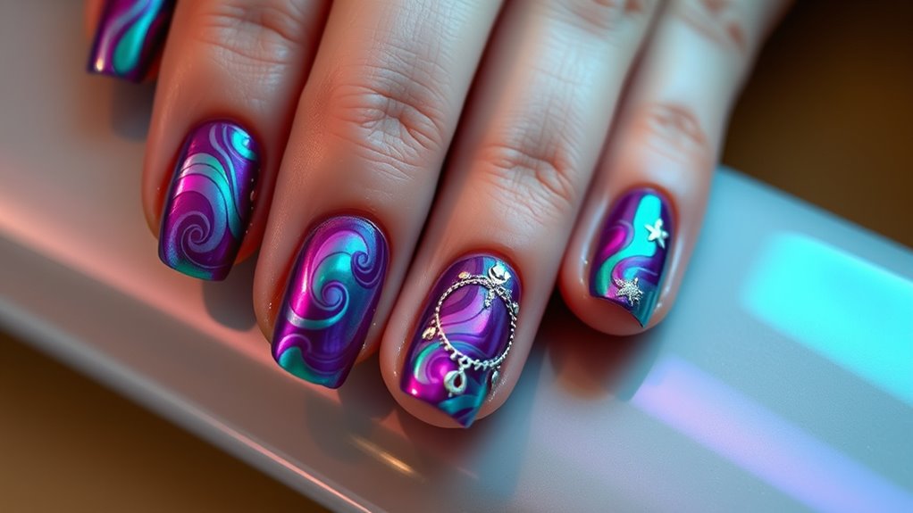 detailed symbolic nail art