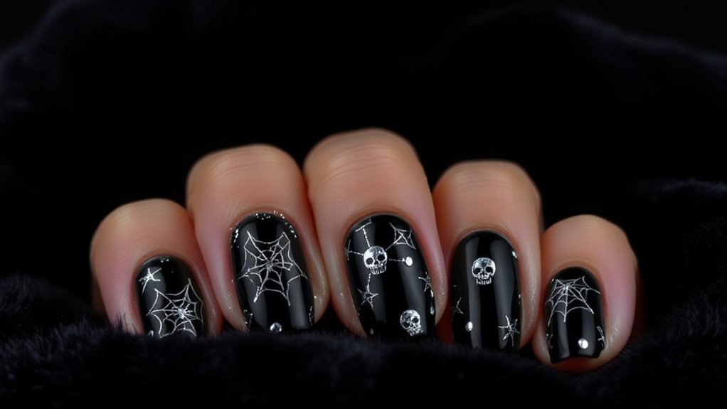 elegant gothic nail art