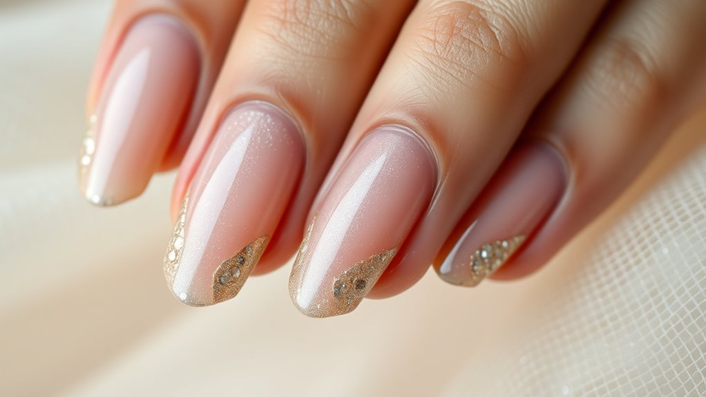 elegant subtle sparkling nails