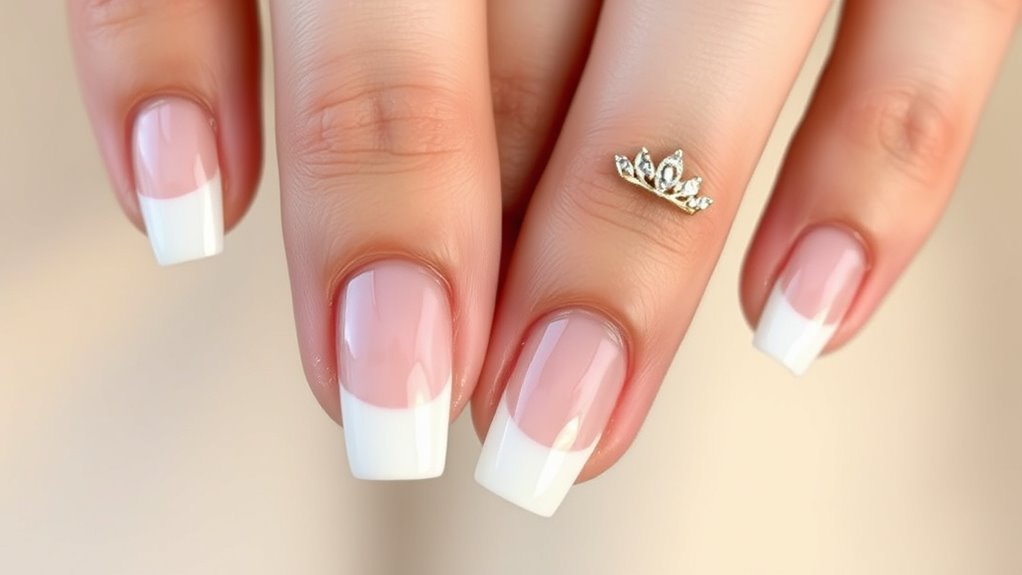 elegant transparent nail crowns