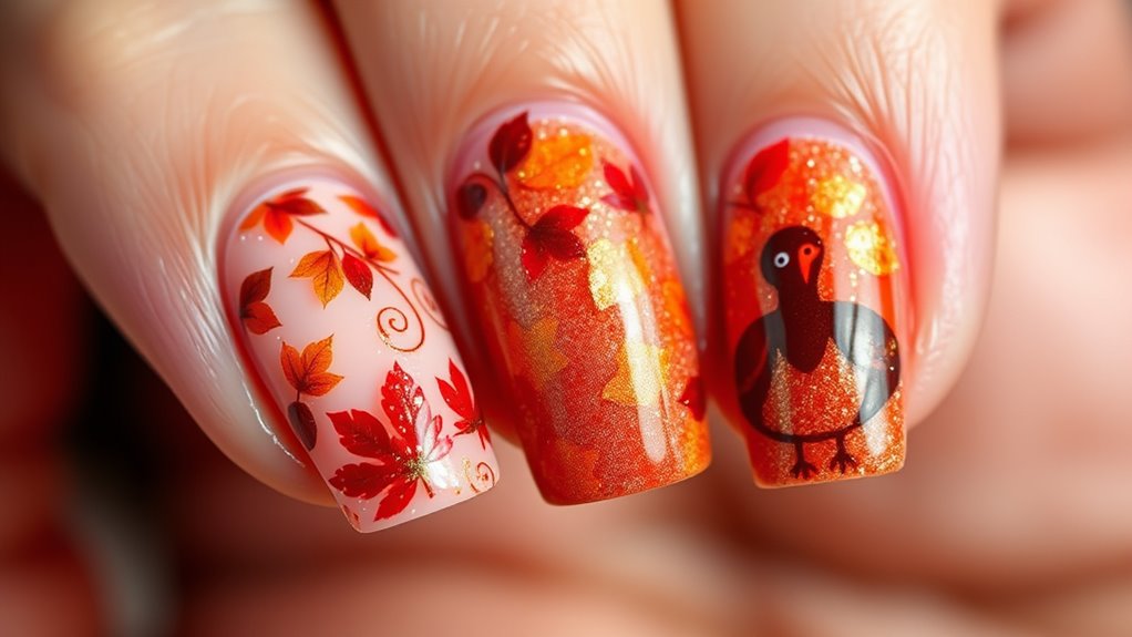 festive glitter nail enhancements