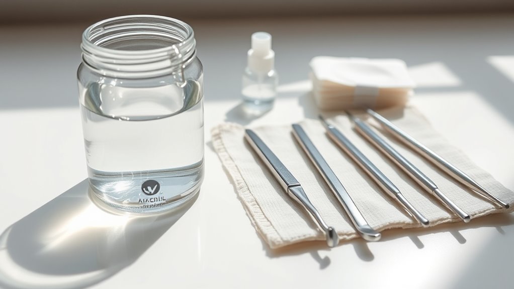 gather supplies for sanitizing