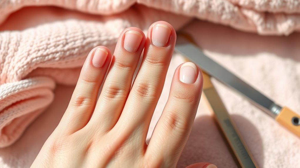 gentle careful nail maintenance