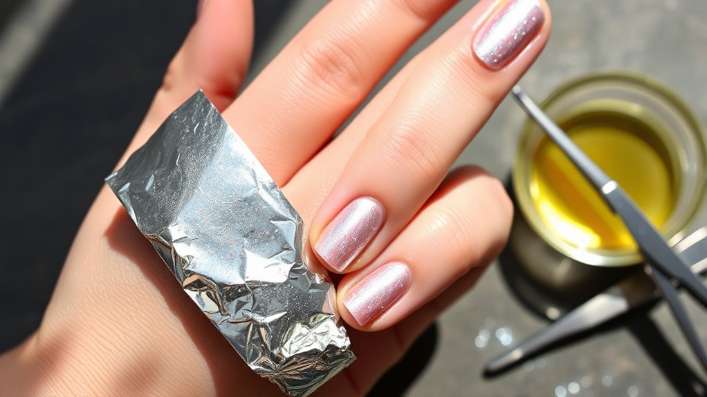 glitter nail polish removal