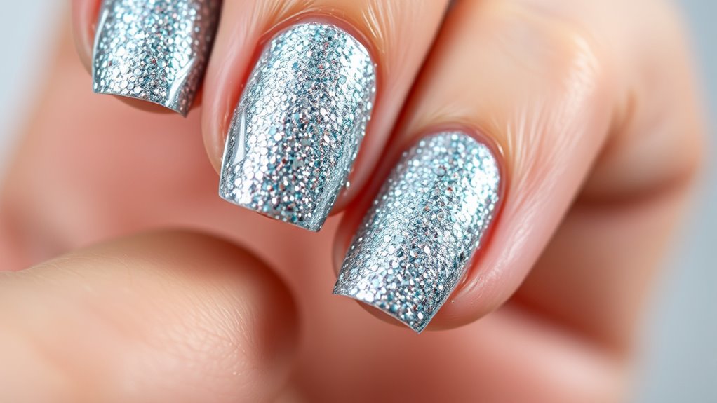 glitter s stubborn layered adhesion