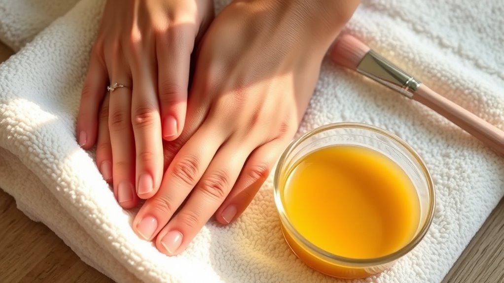 hand preparation for wax