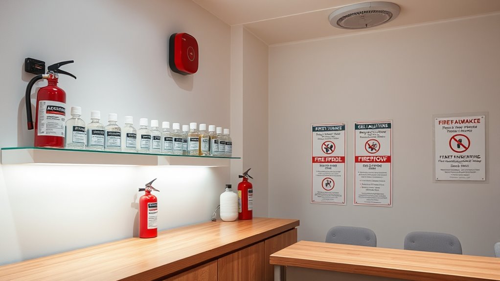 implement fire safety and equipment